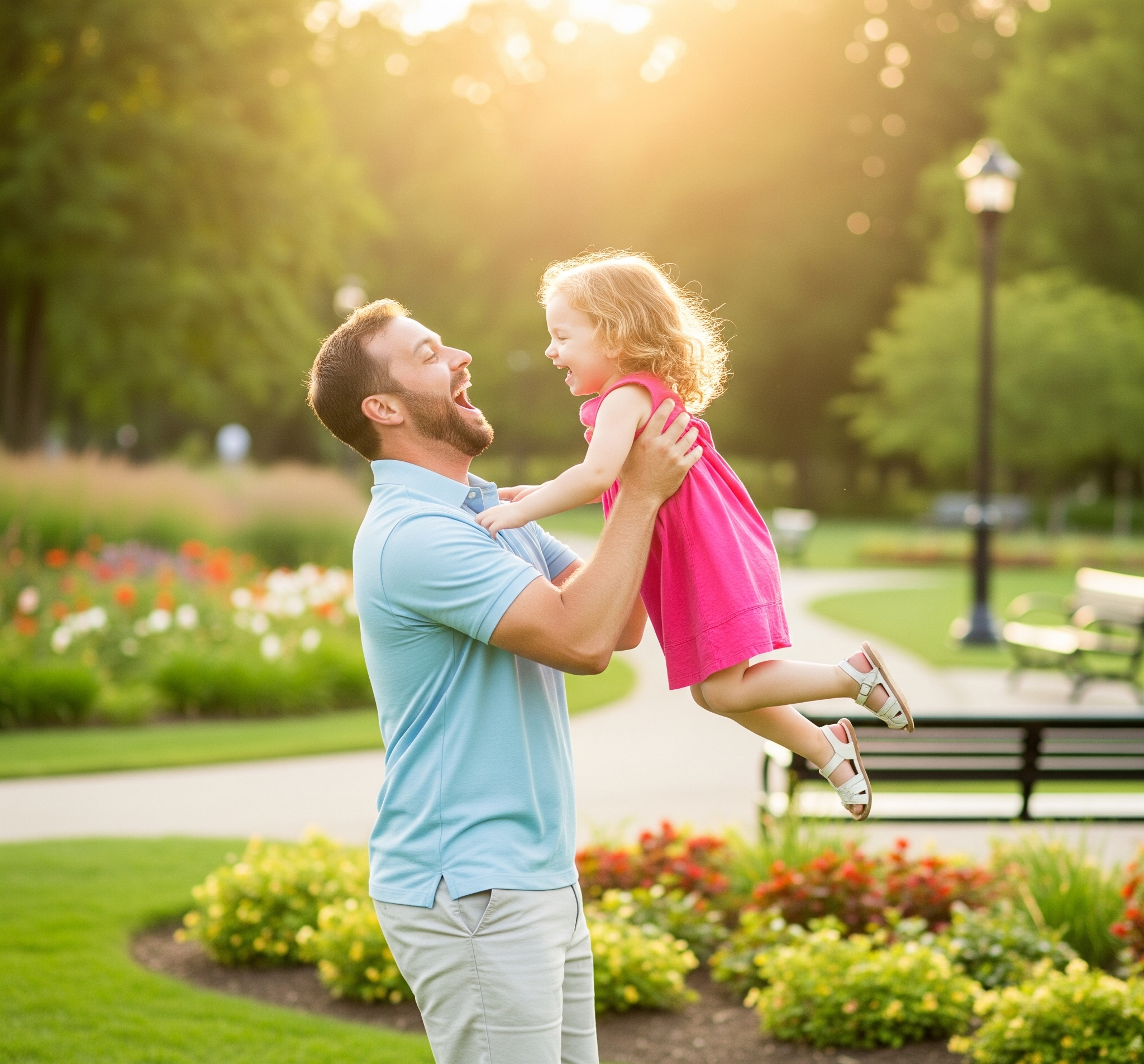 A Parent And Child In A St. Charles Park